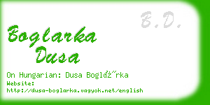 boglarka dusa business card